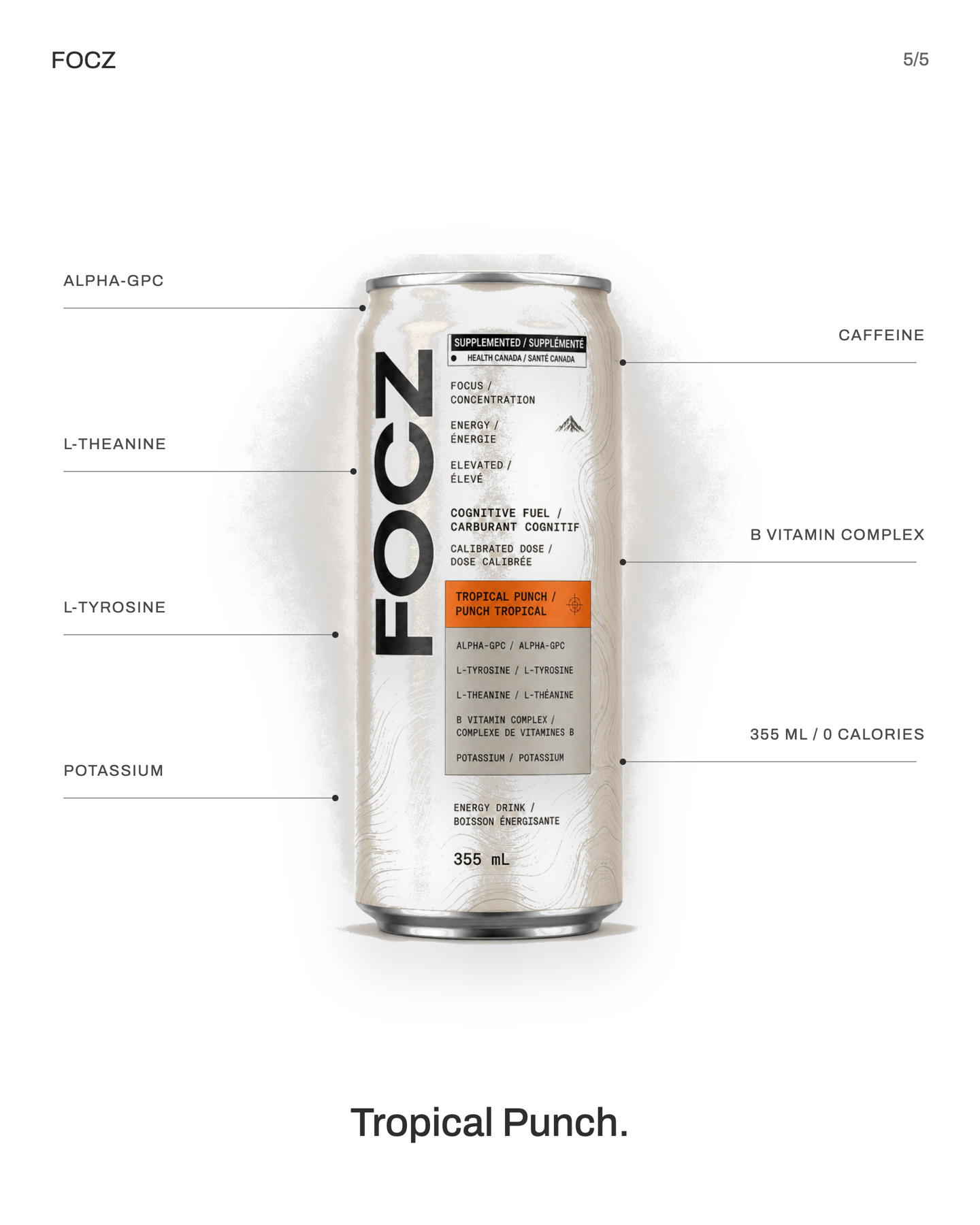 Exploded diagram of the FOCZ can and its actives